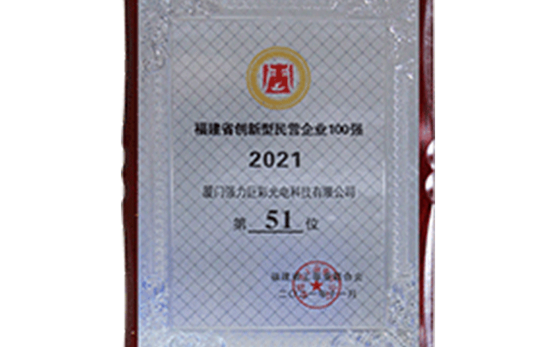 2021福建省创新型民营企业100强