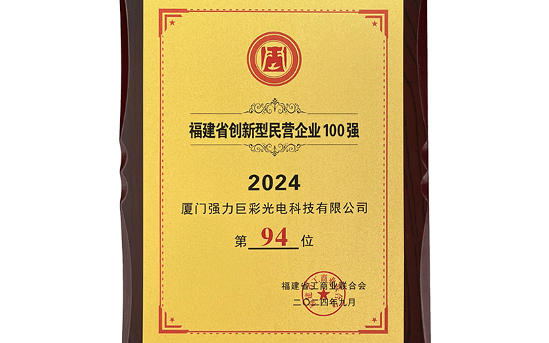 福建省创新型民营企业100强（第94位）